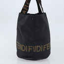 FENDI Tote Bag Canvas Black Auth ka2877-5