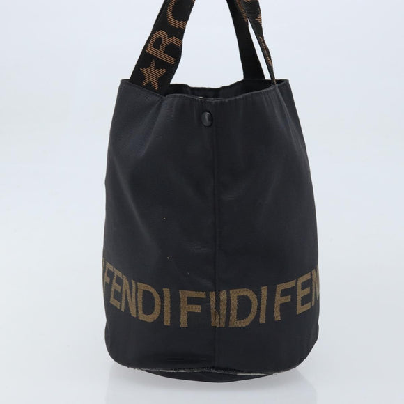 FENDI Tote Bag Canvas Black Auth ka2877