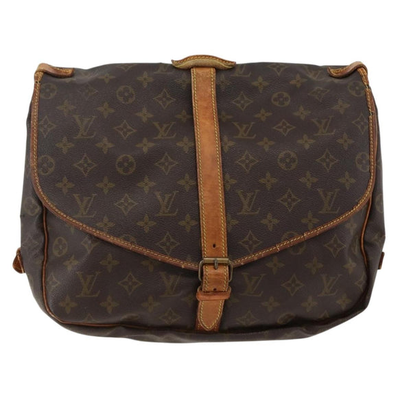 LOUIS VUITTON Monogram Saumur 35 Shoulder Bag M42254 LV Auth ka2882