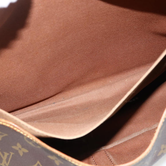 LOUIS VUITTON Monogram Saumur 35 Shoulder Bag M42254 LV Auth ka2882