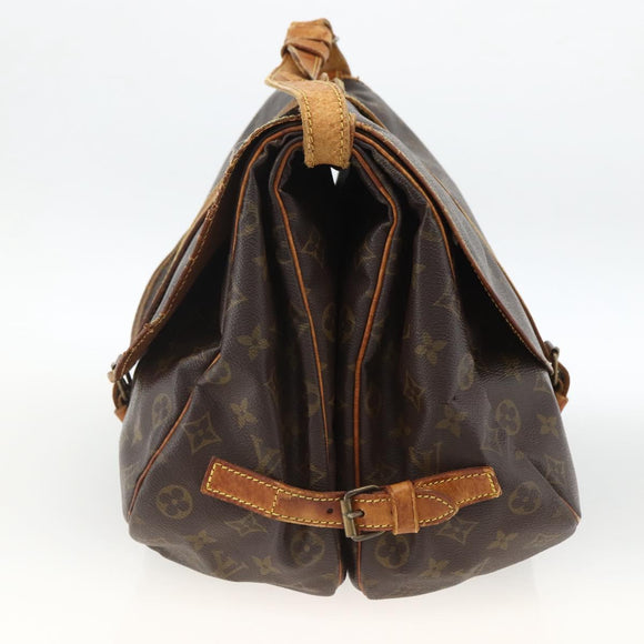 LOUIS VUITTON Monogram Saumur 35 Shoulder Bag M42254 LV Auth ka2882