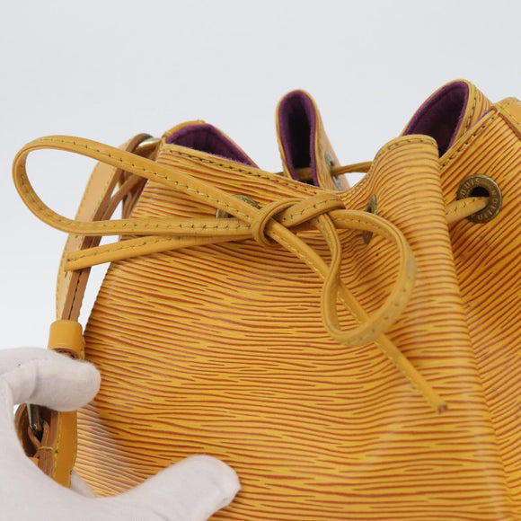 LOUIS VUITTON Epi Petit Noe Shoulder Bag Yellow M44109 LV Auth ka2883