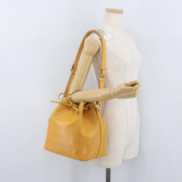LOUIS VUITTON Epi Petit Noe Shoulder Bag Yellow M44109 LV Auth ka2883