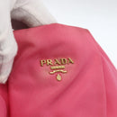PRADA Hand Bag Nylon Pink Gold Auth ka2885-17