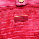 PRADA Hand Bag Nylon Pink Gold Auth ka2885-10