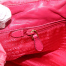 PRADA Hand Bag Nylon Pink Gold Auth ka2885-22