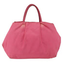 PRADA Hand Bag Nylon Pink Gold Auth ka2885-2