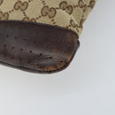 GUCCI GG Canvas Shoulder Bag Beige Silver 145857 Auth ka2886-10