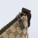 GUCCI GG Canvas Shoulder Bag Beige Silver 145857 Auth ka2886-14