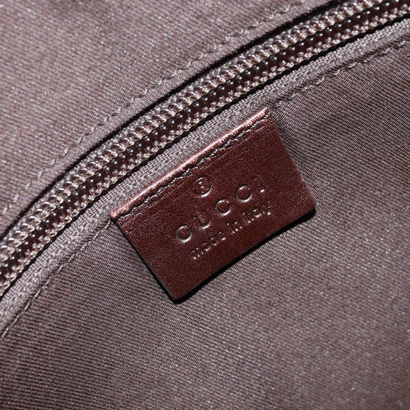 GUCCI GG Canvas Shoulder Bag Beige Silver 145857 Auth ka2886
