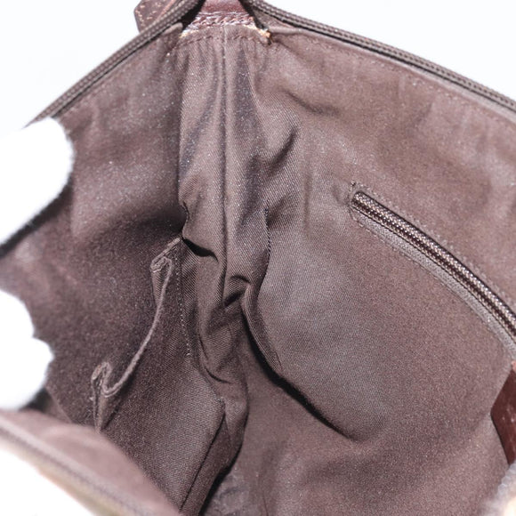 GUCCI GG Canvas Shoulder Bag Beige Silver 145857 Auth ka2886