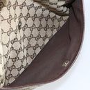 GUCCI GG Canvas Shoulder Bag Beige Silver 145857 Auth ka2886-21