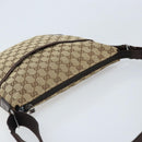 GUCCI GG Canvas Shoulder Bag Beige Silver 145857 Auth ka2886-6