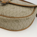 Christian Dior Honeycomb Canvas Shoulder Bag PVC Beige Gold Auth ka2888-14