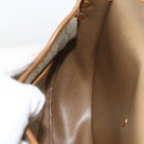 Christian Dior Honeycomb Canvas Shoulder Bag PVC Beige Gold Auth ka2888-20