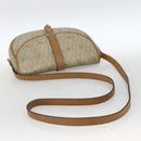 Christian Dior Honeycomb Canvas Shoulder Bag PVC Beige Gold Auth ka2888-7