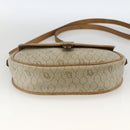 Christian Dior Honeycomb Canvas Shoulder Bag PVC Beige Gold Auth ka2888-5
