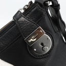 GUCCI Shoulder Bag Leather Black Silver 148476 Auth ka2890-18