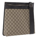 GUCCI GG Supreme Shoulder Bag PVC Beige Silver 92560 Auth ka2891-1