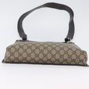 GUCCI GG Supreme Shoulder Bag PVC Beige Silver 92560 Auth ka2891-6