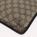 GUCCI GG Supreme Shoulder Bag PVC Beige Silver 92560 Auth ka2891-16