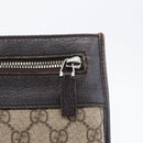 GUCCI GG Supreme Shoulder Bag PVC Beige Silver 92560 Auth ka2891-18