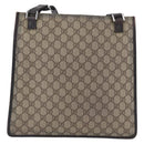GUCCI GG Supreme Shoulder Bag PVC Beige Silver 92560 Auth ka2891-2