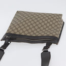 GUCCI GG Supreme Shoulder Bag PVC Beige Silver 92560 Auth ka2891-7