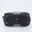 GUCCI GG Canvas Tote Bag Black Gold 272377 Auth ka2892-10