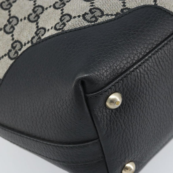 GUCCI GG Canvas Tote Bag Black Gold 272377 Auth ka2892