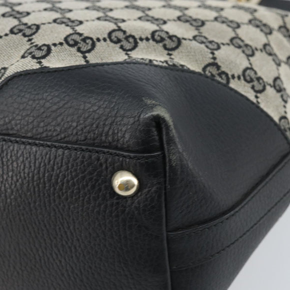 GUCCI GG Canvas Tote Bag Black Gold 272377 Auth ka2892