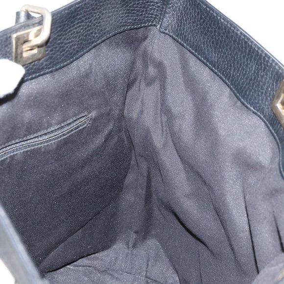 GUCCI GG Canvas Tote Bag Black Gold 272377 Auth ka2892