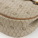 Christian Dior Honeycomb Canvas Shoulder Bag PVC Beige Gold Auth ka2895-9