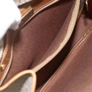 Christian Dior Honeycomb Canvas Shoulder Bag PVC Beige Gold Auth ka2895-21