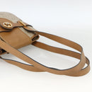 Christian Dior Honeycomb Canvas Shoulder Bag PVC Beige Gold Auth ka2895-7
