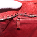 GUCCI GG Canvas Hand Bag Red Silver 113011 Auth ka2899-20