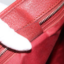 GUCCI GG Canvas Hand Bag Red Silver 113011 Auth ka2899-12