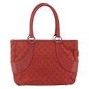 GUCCI GG Canvas Hand Bag Red Silver 113011 Auth ka2899-2