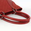 GUCCI GG Canvas Hand Bag Red Silver 113011 Auth ka2899-7