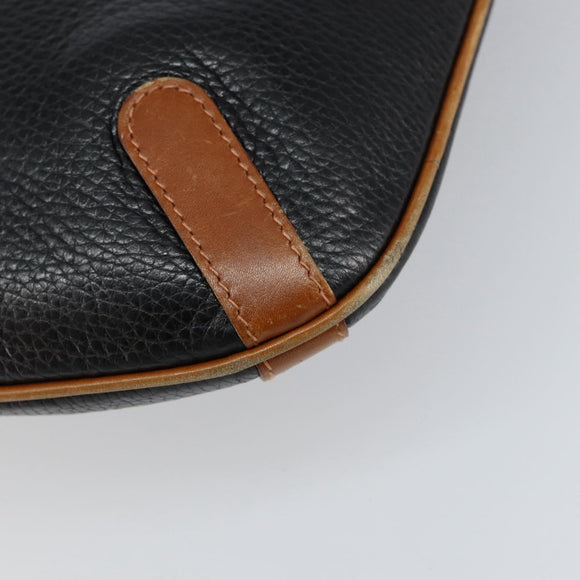 CELINE Tote Bag Leather Black Gold Auth ka290