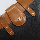 CELINE Tote Bag Leather Black Gold Auth ka290-17