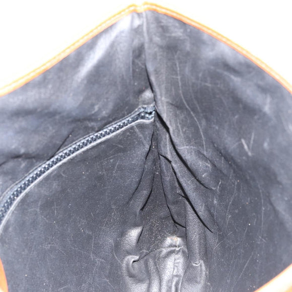 CELINE Tote Bag Leather Black Gold Auth ka290