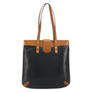 CELINE Tote Bag Leather Black Gold Auth ka290-2