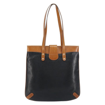 CELINE Tote Bag Leather Black Gold Auth ka290 - 0