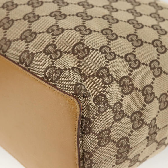 GUCCI GG Canvas Tote Bag Beige Gold 002 1098 2404 Auth ka2901