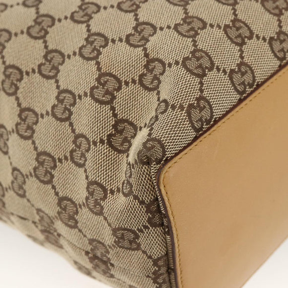 GUCCI GG Canvas Tote Bag Beige Gold 002 1098 2404 Auth ka2901