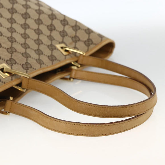GUCCI GG Canvas Tote Bag Beige Gold 002 1098 2404 Auth ka2901