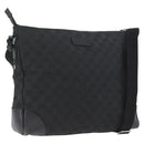 GUCCI GG Canvas Shoulder Bag Black Silver 110054 Auth ka2902-1