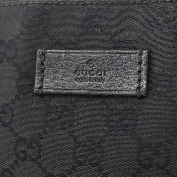 GUCCI GG Canvas Shoulder Bag Black Silver 110054 Auth ka2902