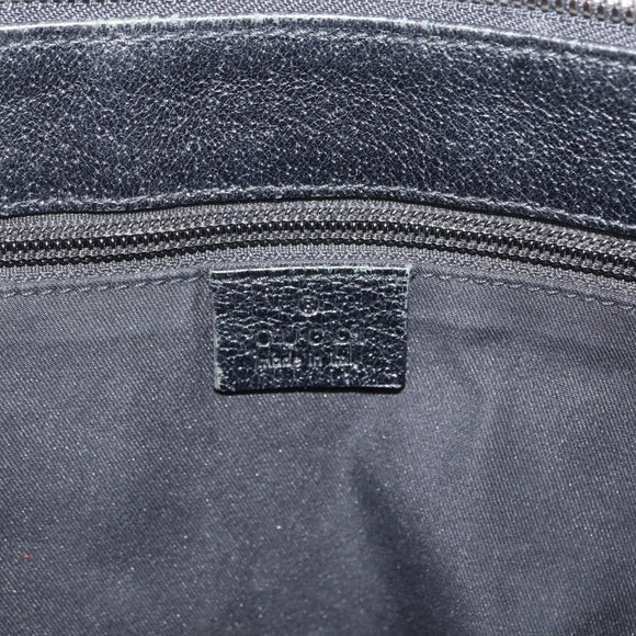 GUCCI GG Canvas Shoulder Bag Black Silver 110054 Auth ka2902
